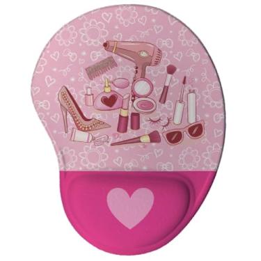 Imagem de Mouse pad Ergonômico Charmosa Presente Criativo Geek cor:Rosa