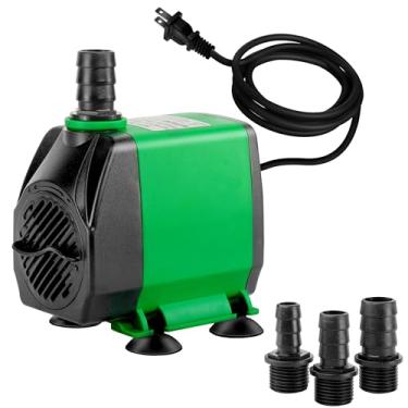 Imagem de Simple Deluxe Bomba para mesa d'água de 3 metros de elevação de 800 GPH 24 W (3000L/H) com 3 bicos, perfeita para tanque de peixes, lagoa, aquário, estátua, hidroponia, fonte, verde