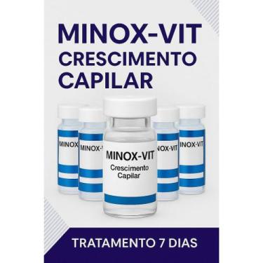 Imagem de Kit 7 Ampolas Minoxvit para Crescimento Rápido Cabelo e Barba Tônico C