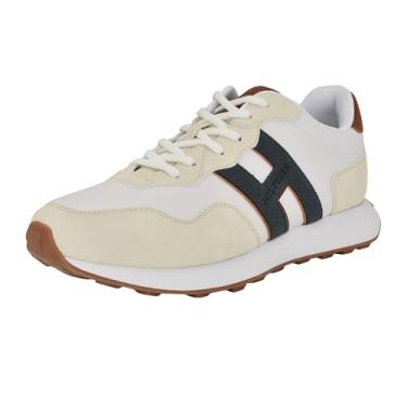 Imagem de Tommy Hilfiger Tênis masculino Vanlon, Creme/Branco Multi 050, 39