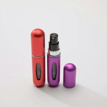 Imagem de Kit 2 Mini Frascos Borrifadores Spray Para Perfume 5ml Recarregável Atomizador Bolsa Viagem Prático - E-ShopCenter