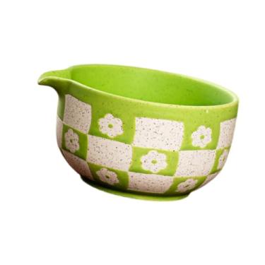 Imagem de Baoblaze Tigela de chá Matcha, acessórios para fazer chá, suprimentos para presente para amigos/familiares para cerimônia do chá japonesa, utensílios com bico, Verde