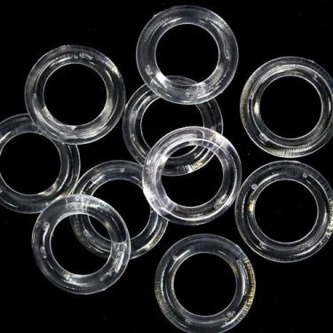 Imagem de Argolas 2,3cm Pequena Espessura 4mm Para Artesanato 50 Peças Incolor -