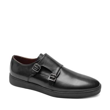 Imagem de Bruno Magli Sapatos masculinos de couro italiano Palestro, Preto, 41