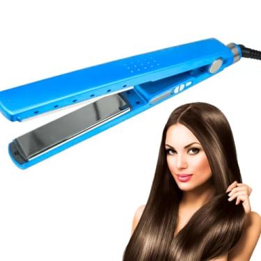 Imagem de Prancha Chapinha Profissional 110/220V Com Visor Digital Ajuste De Temperatura 300 A 450 Graus Aquecimento Rápido Cabo 2 Metros Alisa E Modela Todos Os Tipos De Cabelo