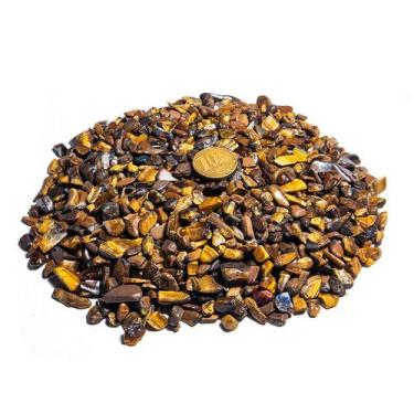 Imagem de 5kg Olho de Tigre Rolado Pedra Natural PP - Aprox. 5 a 10mm - Cristais