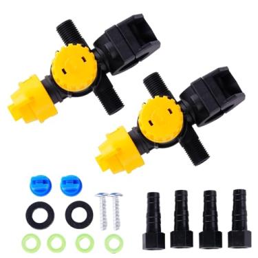 Imagem de Bicos de nebulização agrícola, 2 peças, rosca externa, pulverizador agrícola, bico de pulverização em forma de leque para agricultura, irrigação, gramado, jardim, inclui 2 interfaces de conversão