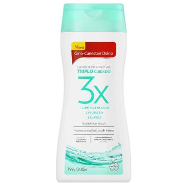 Imagem de Sabonete Íntimo em Gel Gino Canesten Diário Triplo Cuidado 200ml