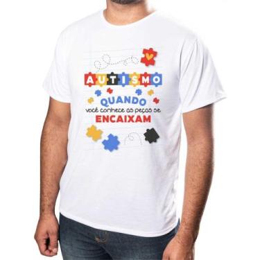 Imagem de Camisa Personalizada Autismo Frase Quando Você Conhece as Peças se Enc