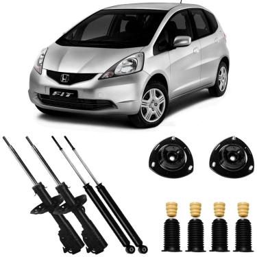 Imagem de 4 Amortecedor Honda Fit 2009 A 2014 Diant Tras Kayaba E Kit