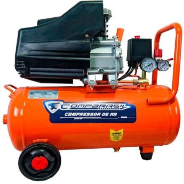 Imagem de Compressor de Ar Portátil 8,6 Pés 2 HP 25 Litros Lubrificado BM-1902-25L COMPBRASIL