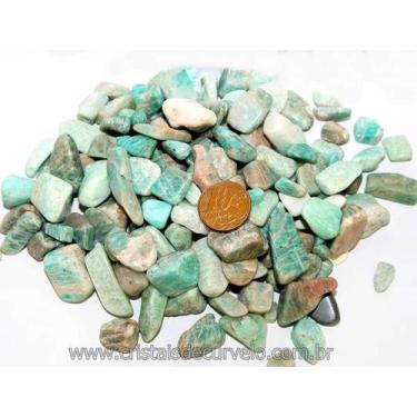 Imagem de 1Kg de Amazonita Verde Rolada - Pedra Natural de 20 a 35mm Tipo C para