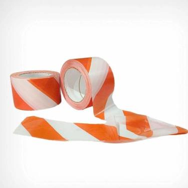 Imagem de Kit C/ 10 Fita Zebrada Preta/amarela 200mts + Super Brinde. - plastcor