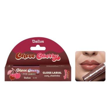 Imagem de Gloss Labial Dailus Choco Cherry Brilho Intenso 4ml Hidratante, Mocha 