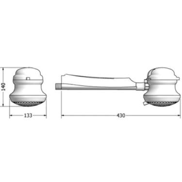 Imagem de Chuveiro Elétrico Loren Bello C/ Cano Branco 220v 5500w Lorenzetti