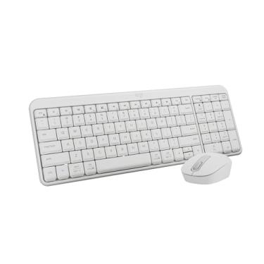 Imagem de Logitech Combo de mouse e teclado sem fio Bluetooth MK250: conectividade rápida e fácil, teclado sem fio compacto, mouse ambidestro, estrutura durável - Windows/MacOS - branco