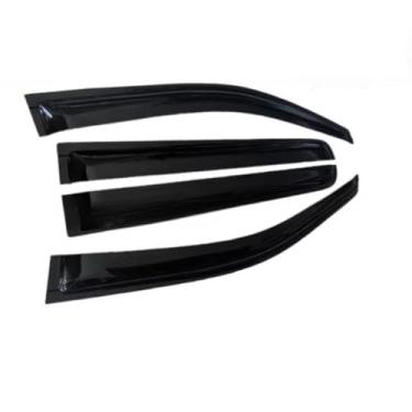 Imagem de GRJQRKHZ Defletor de janela lateral de carro para N&issan Navara NP300 2016-2022 Weathershied viseira de porta vento sol proteção chuva janela lateral defletores de vento