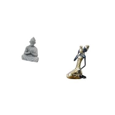 Imagem de Fenteer Escultura de Buda Inspirada em Sun Wukong E Arte de Resina de Tribal Africana Colecionável para Decoração Elegante de Casa E Jardim
