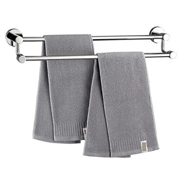 Imagem de Toalheiro, toalheiro, toalheiro, toalheiro, toalheiro duplo, feito de aço inoxidável, toalheiro montado na parede, suporte de toalha, cabideiro, armazenamento para banheiro, cozinha/a/30 cm