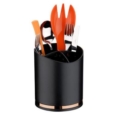 Imagem de Escorredor Porta Talheres Com Divisórias Rosé Gold Organizador Para Pi