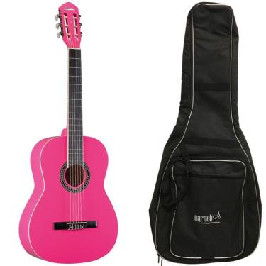 Imagem de Kit Violão Memphis AC-39 Pink + Capa Solid Sound Lee Clássico
