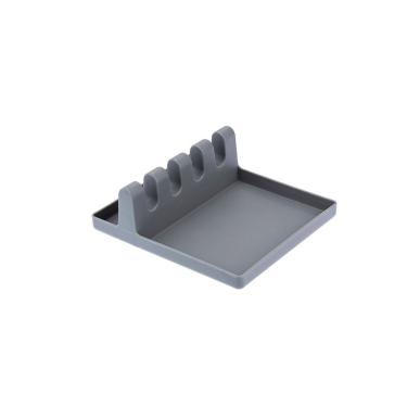 Imagem de Descanso de Talheres Apoio Colher Utensilios Cinza 1un