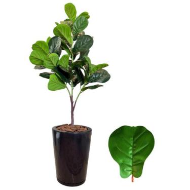 Imagem de Fícus Lyrata Planta Artificial Com Vaso Completo Cores - Flor Imp
