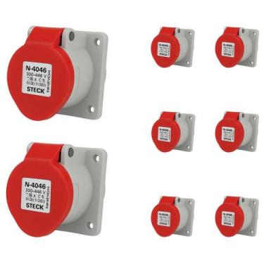 Imagem de 8 Tomada Embutir Newkon 16A 3P+T Steck 380/440V IP44 N4046