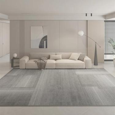 Imagem de Tapete minimalista para decoração de sala de estar, tapete grande cinza para quarto, sala de estudo, tapete para sala de estar (160 x 200 cm (62 x 78 pol.) / jds-250717002758)
