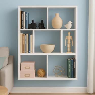 Imagem de NICHO DECORATIVA MDF 70X90X18CM IDEAL PARA LIVROS ENFEITES SALA QUARTO ESCRITORIO MULTIUSO