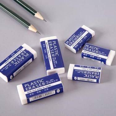 Imagem de Pacote com 22 borrachas para lápis, borrachas brancas de 40 mm para escola, escritório, borrachas artísticas para desenho