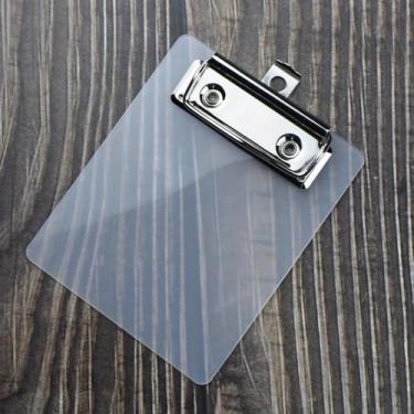 Imagem de 5 peças, mini prancheta transparente, organizador de pastas de arquivos, bloco de escrita, suporte de papel, prancheta, papelaria, escritório, material escolar