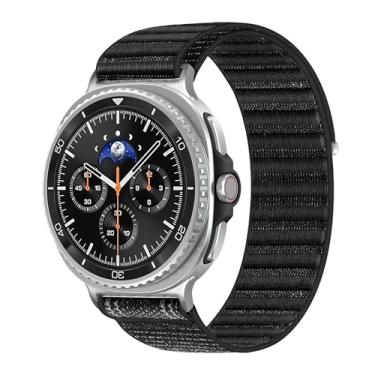 Imagem de Pulseiras elásticas para Samsung Galaxy Watch 8 de 40 mm e 44 mm/Watch 8 Classic 46 mm masculino e feminino, fivela de paraquedas, tecido elástico, pulseira esportiva de nylon para Samsung Watch 8 40