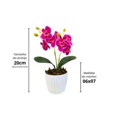 Imagem de Arranjo Mini Orquídeas Diversas Cores Artificial Flores Decoração Casa