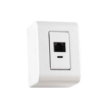 Imagem de Tomada Fone Americano Rj11 Linha Lizflex Tramontina - Conjunto 21752