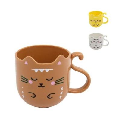 Imagem de Caneca de Plástico 350ml Infantil Gatos Sortidos - TINGS