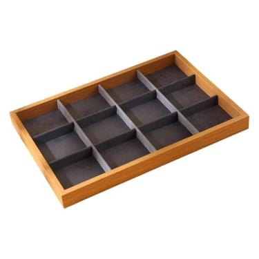 Imagem de Wzmzjy Bandeja Organizadora Retangular para Joias, Ideal para Exibir Objetos Decorativos E Presentes. Portátil E com Grande Capacidade de Armazenamento, Perf, Cinza