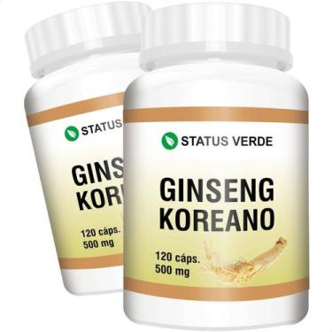 Imagem de 2 Potes Ginseng Koreano Kit 240 Cáps Natural - Suplemento Natural