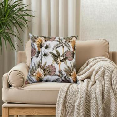 Imagem de Capa Almofada 45 x 45 Tecido Algodão Estampa Floral - Nallu Decor