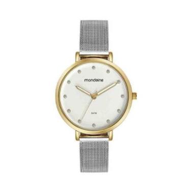 Imagem de Relógio Mondaine Newness Prata/Dourado Feminino 32847LPMVBE1-Feminino