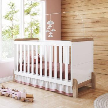 Imagem de Berço Mini Cama Yuri Espresso Móveis Branco/Jequitibá