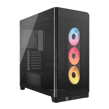 Imagem de Corsair Moldura 4500X RS-R ARGB Vidro Panorâmico Mid-Tower PC Case – Sistema de Montagem InfiniRail, Serve para Radiadores Duplos de 360 mm, GPU Anti-Sag, 3X Ventoinhas RS120R Incluídas – Preto