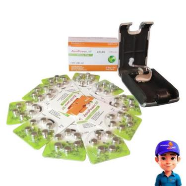 Imagem de 60 Baterias/Pilha Aparelho Auditivo A13 - Selo Laranja  Caixa com 10 C