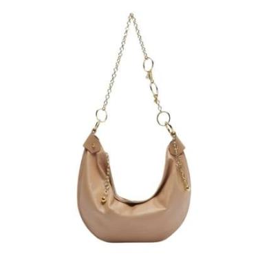 Imagem de Bolsa Tiracolo Couro Média Correntes Lançamento Arezzo-Feminino