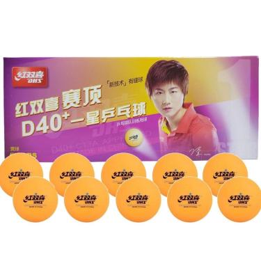 Imagem de 10 Bolas Ping Pong Dhs 1 Estrela D40+ New Material Pro Ittf