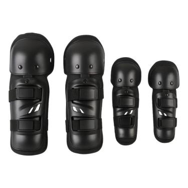 Imagem de Kit Joelheira Cotoveleira Articulada Zem Moto Bike Preto M