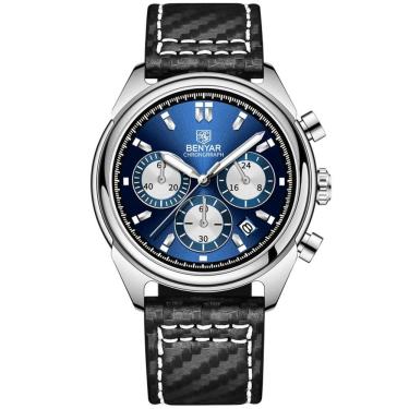 Imagem de Relógio Masculino Analógico Quartzo Cronógrafo Impermeavel Azul