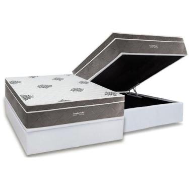 Imagem de Conjunto Box Baú Casal: Colchão Molas Inovaflex Ensacadas Essential+Ba