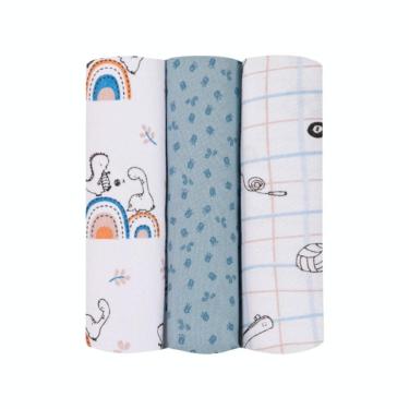 Imagem de Cueiro Flanelado Estampado Dino Contém 03 Un Papi