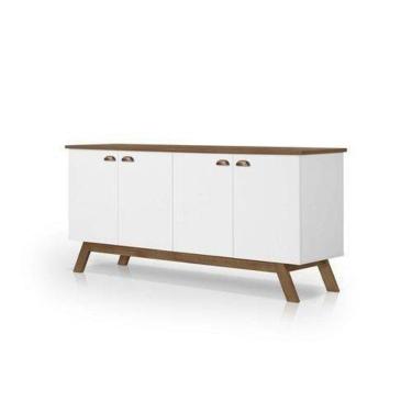 Imagem de Buffet Moderno Atlanta Branco E Madeira Tebarrot
